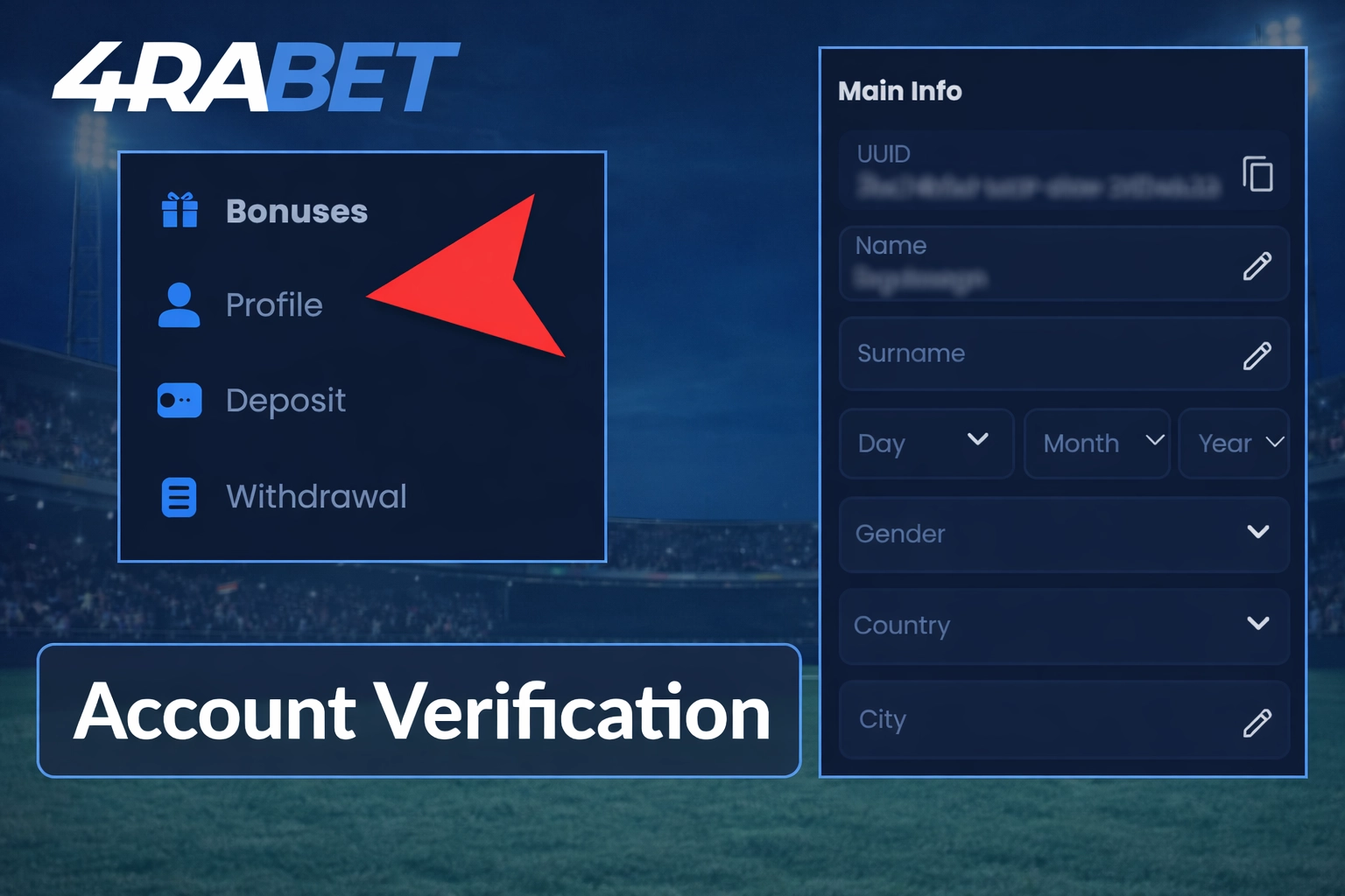 4rabet App Download account verification process